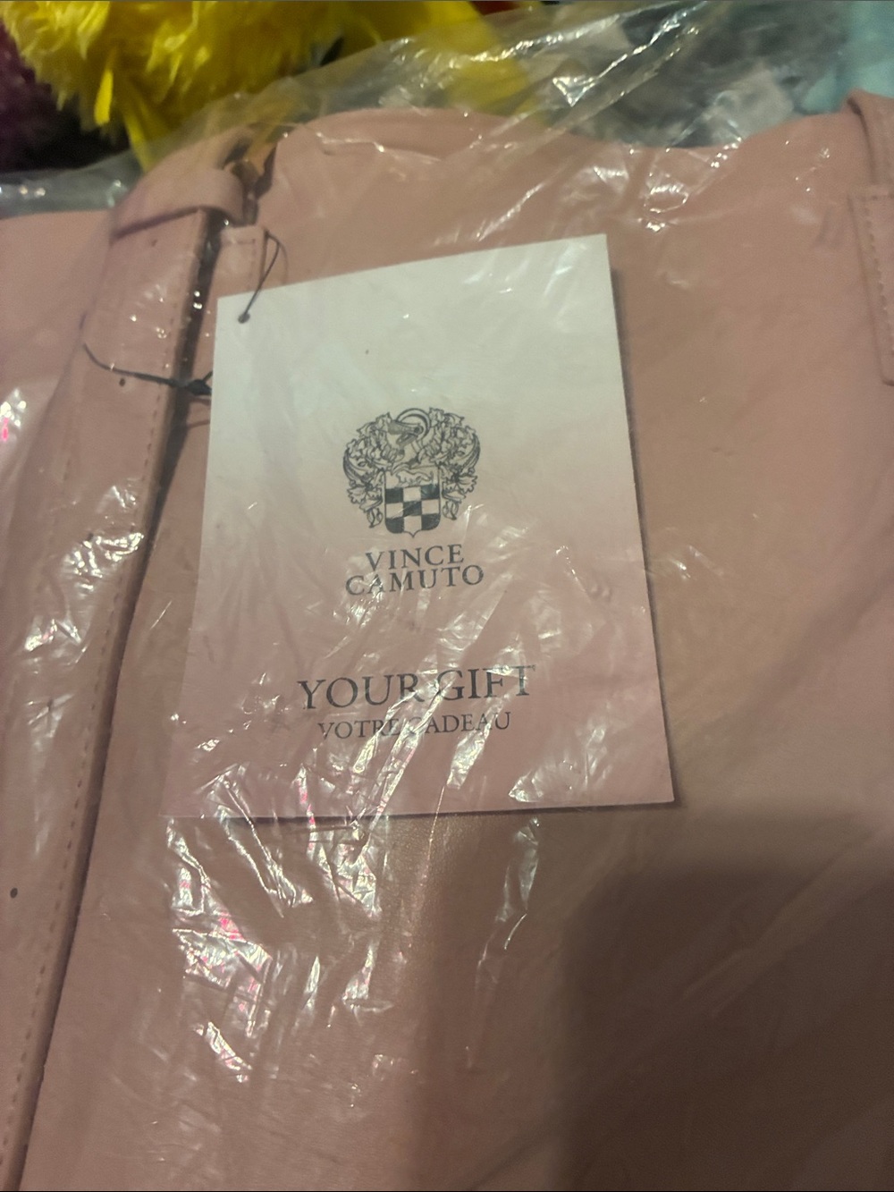 Vince Camuto Blush Pink Leather tote nwt